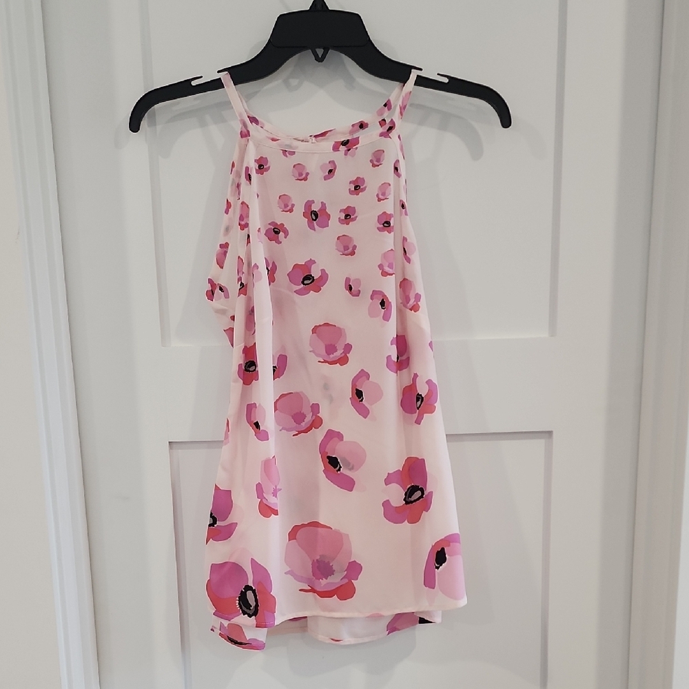 CAbi Floral Pink Sleeveless Women's Top